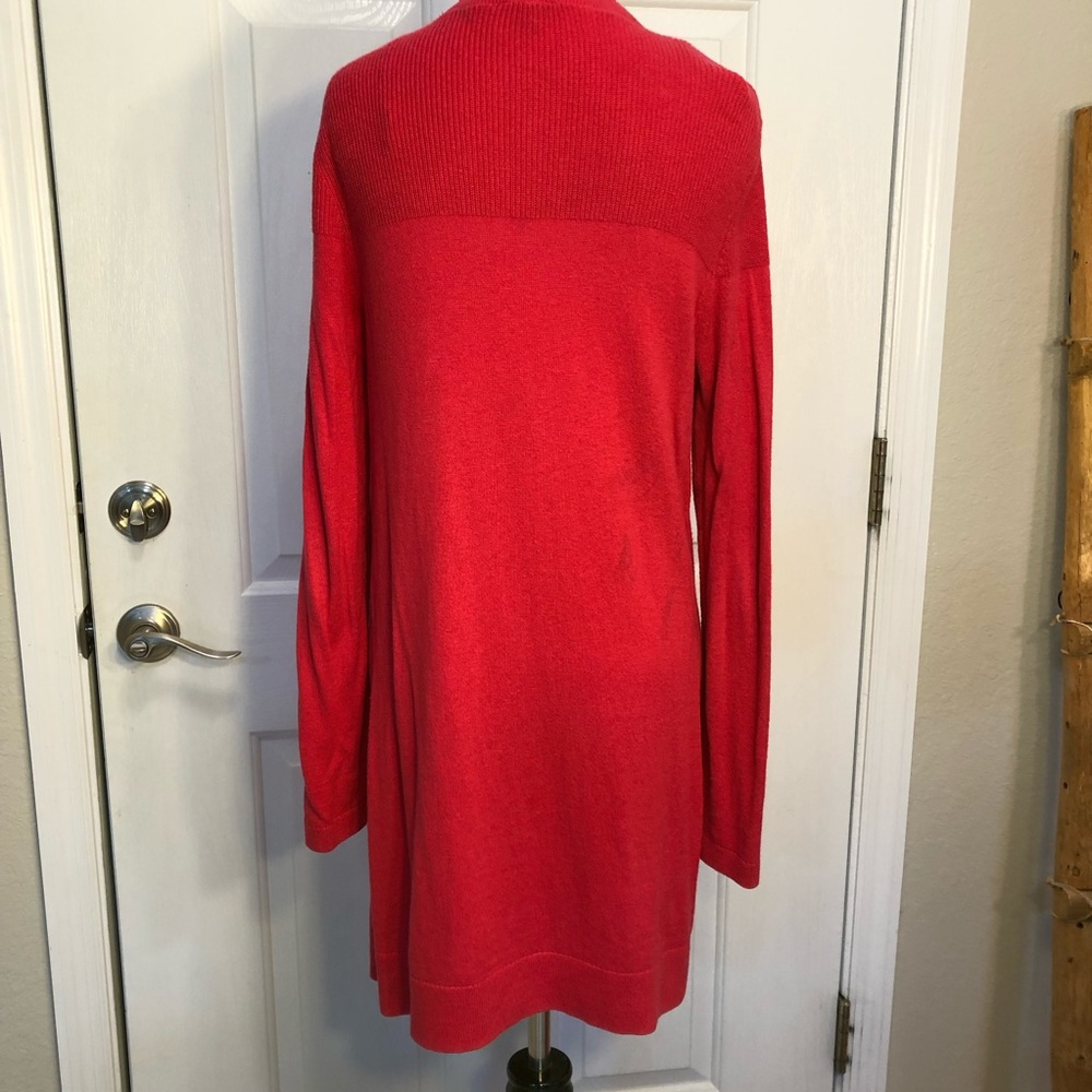 Talbots, dark pink long cardigan, size S - Picture 3 of 5